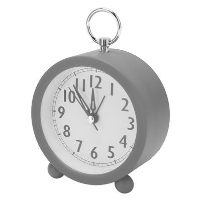 Circular Alarm Clock Battery Powered Electronic Alarm Clock Simple Plastic Button Alarm Clock for