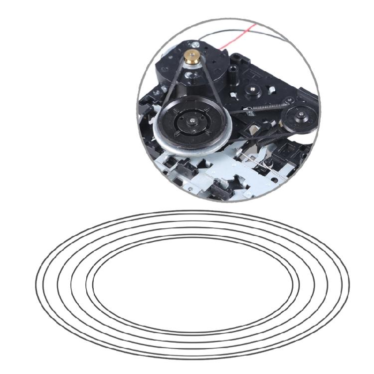 Confezione da 20 Cinghie di Trasmissione per Registratore a Cassetta Assortimento Cinghie di Gomma per Registratore Larghezza 1,2 mm Per Manutenzione Registratore 70-100 mm Piegato