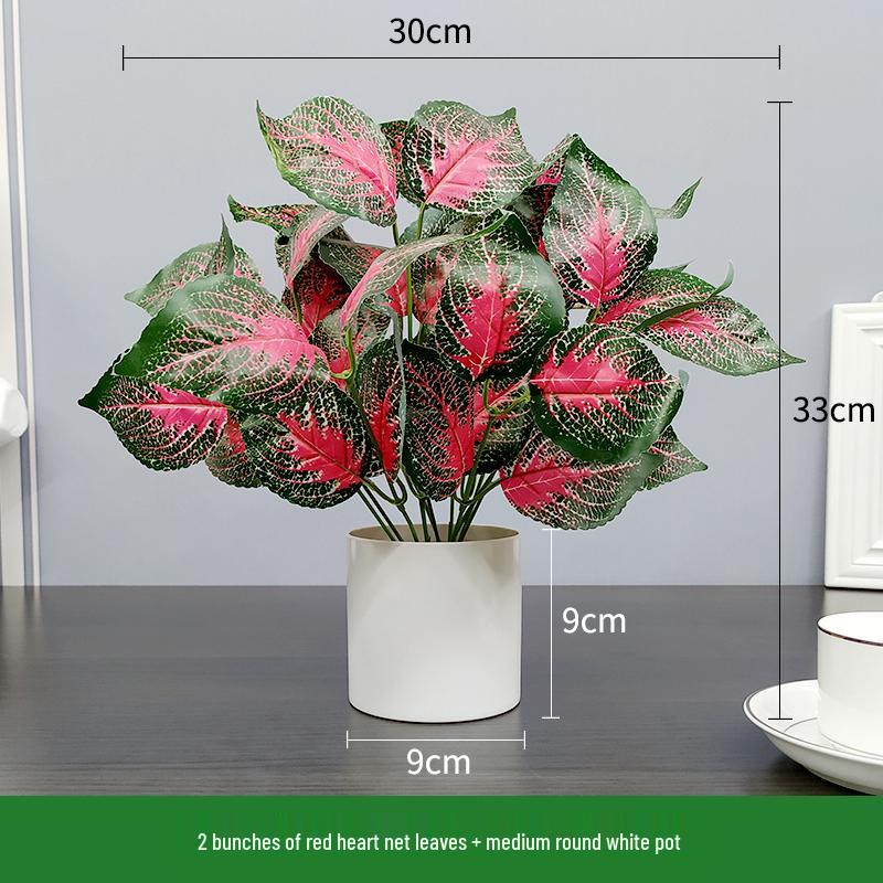 Nordic Artificial Green Plant Bonsai for Office or Home Decor - Small Indoor Potted Ornament