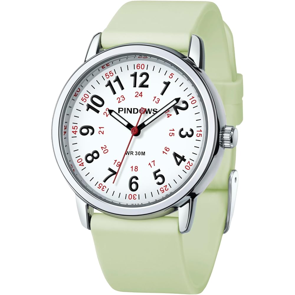 PINDOWS Women s Analog Quartz Watch Unisex Military Design 30m Water Resistant Luminous Dial