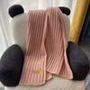 New Soft and Versatile Korean Knitted Wool Solid Color Scarf for Women Autumn and Winter Thickened Couple Scarf for Students
