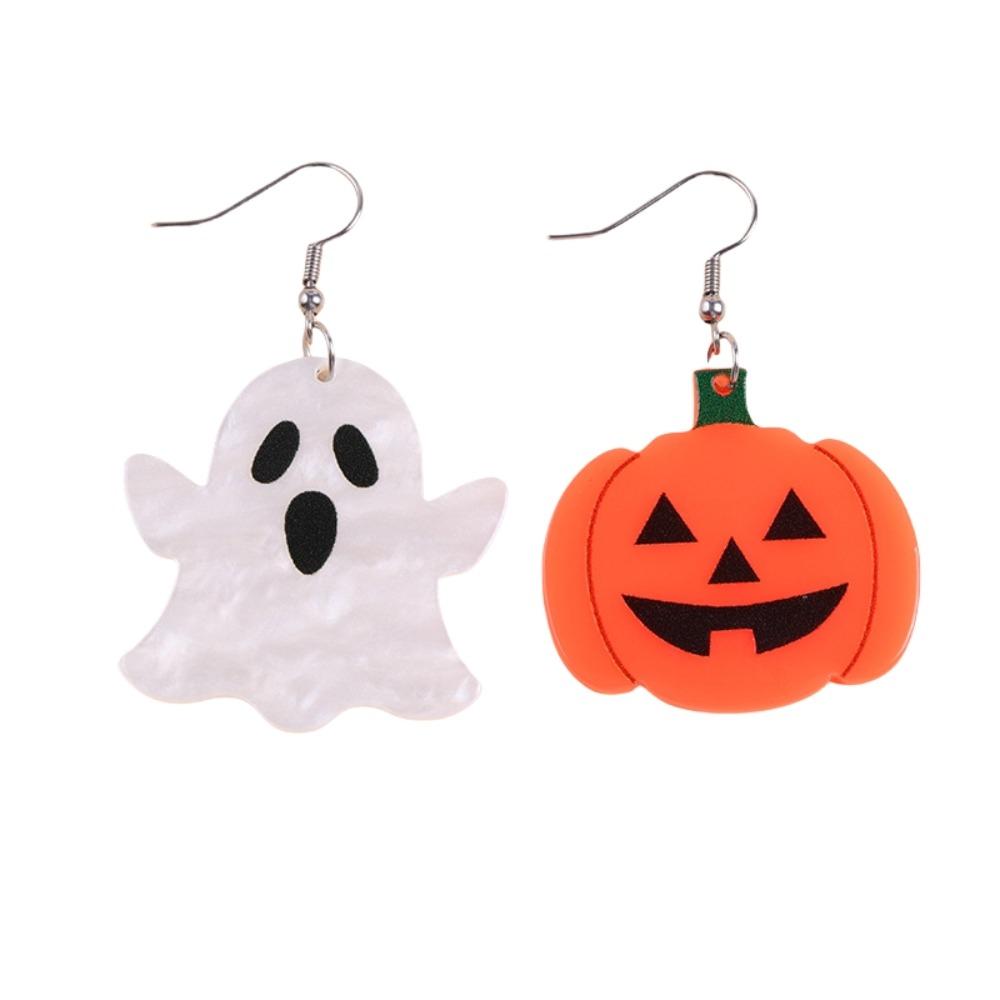 Heart Cute Ghost Ear Studs Spider Pumpkin Dangle Earrings Creative Halloween Earrings  Party