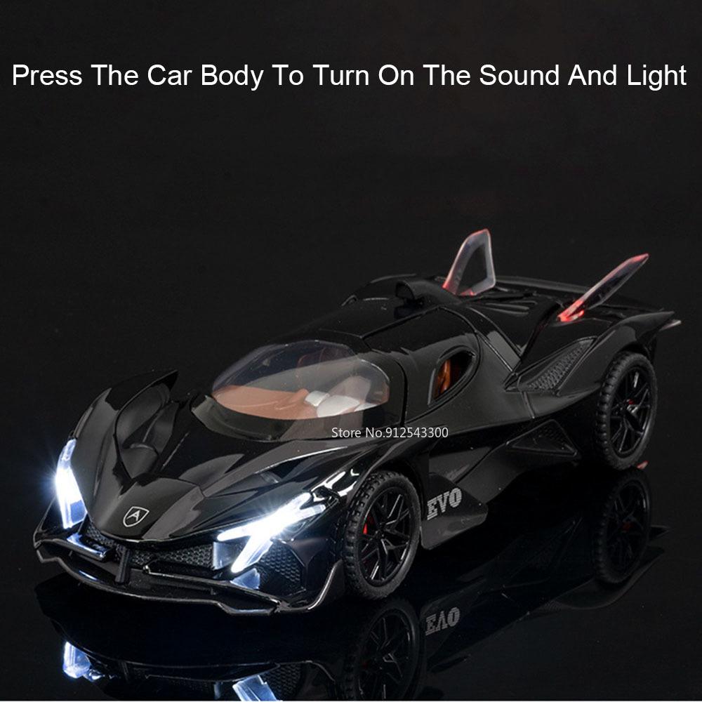1:32 Scale Apollo EVO Toy Car Model Alloy Diecasts Sound Light Doors Opened Vehicle Models for Children's Interactive Toys