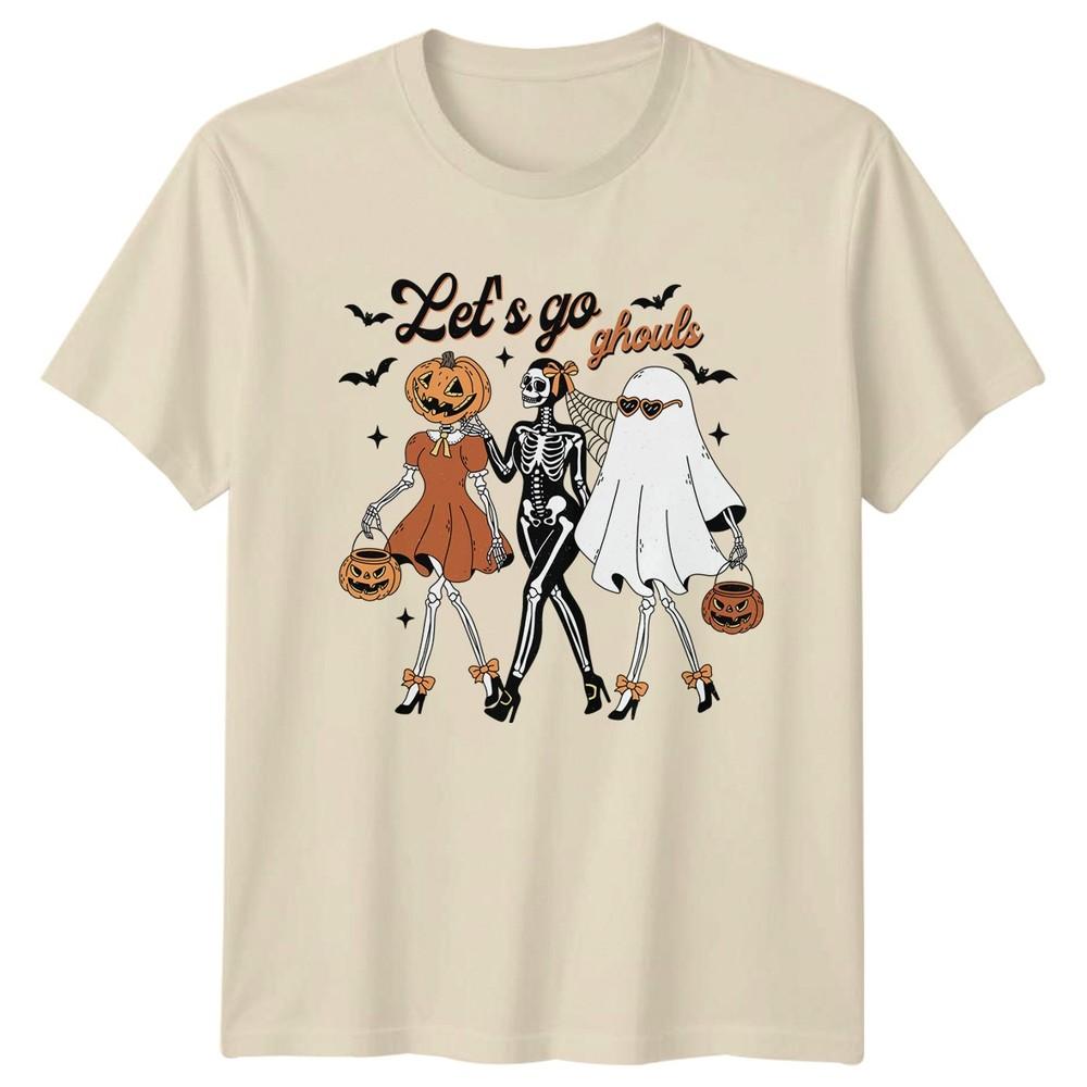 Lets Go Ghouls Unisexs TShirt Spooky Season Halloween Gift For Her
