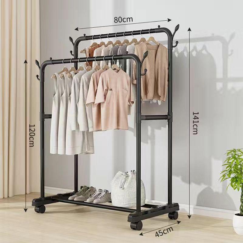 Bold Vertical Clothes Rack: Floor-Standing Drying Rod for Home or Balcony