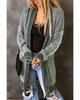 Azura Exchange Knitted Plaid Long Cardigan