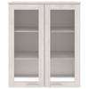 Highboard Top Section HAMAR White 85x35x100 Cm Solid Wood