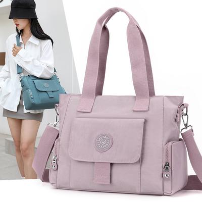 Damen-Einkaufstasche, große Kapazität, Nylon, Umhängetasche, Handtasche mit mehreren Taschen