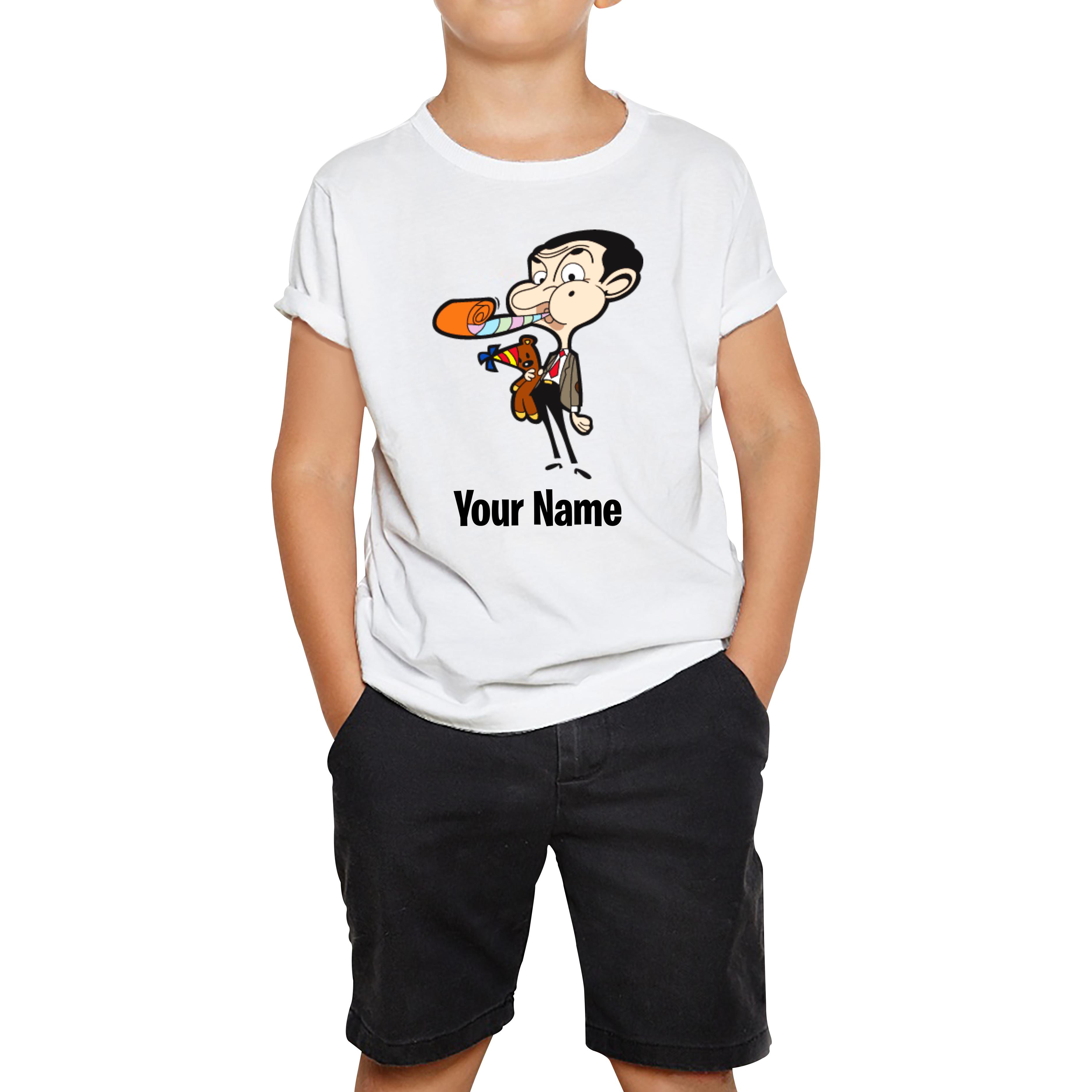 Mr. Bean Personalised Your Custom Name Kids T Shirt 110