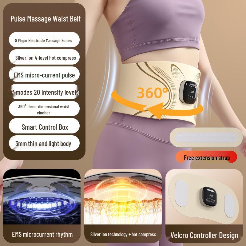 OKS EMS Abdominal & Waist Massager Belt – Microcurrent & Heating for Muscle Toning and Shaping Chinese
