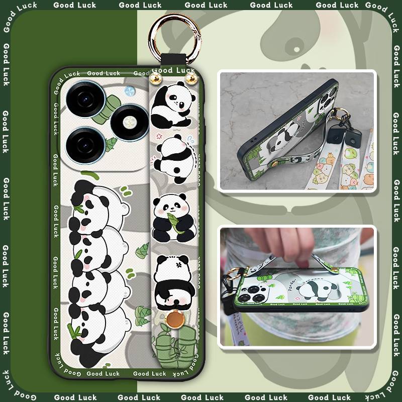 Fashion Design Shockproof Phone Case For Tecno Spark20/KJ5 Protective Back Cover Anti-dust Cute Dirt-resistant Panda