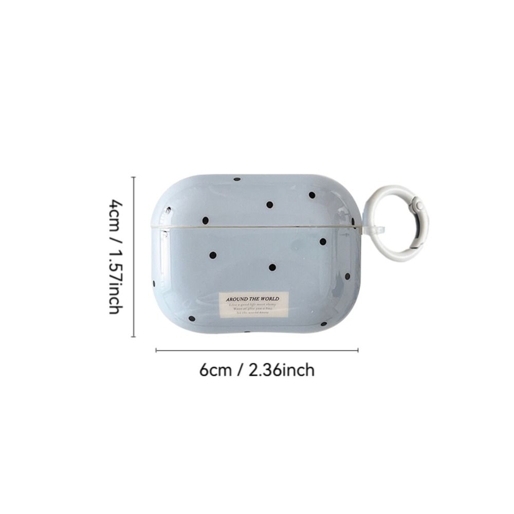 Blue Polka Dots Earphone Case TPU Protective Case for Airpods 1/2/3/4/pro/pro2 Earphone Accessories