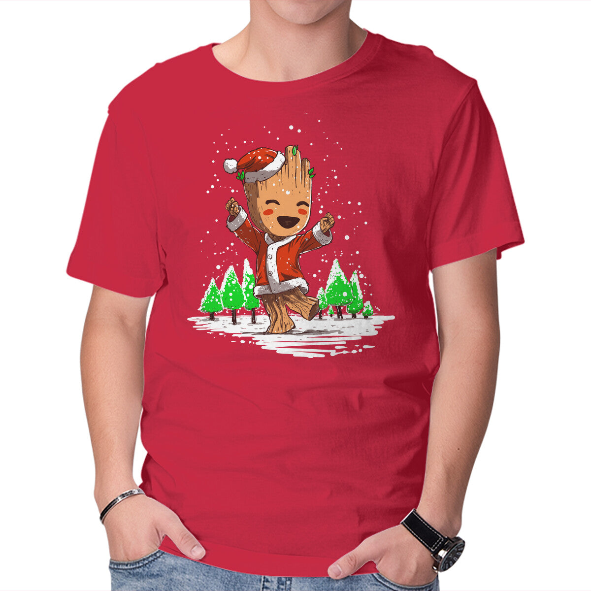Unisex Crew Neck T-Shirt I Am Santa Graphic Short Sleeve Casual Tee XXXL