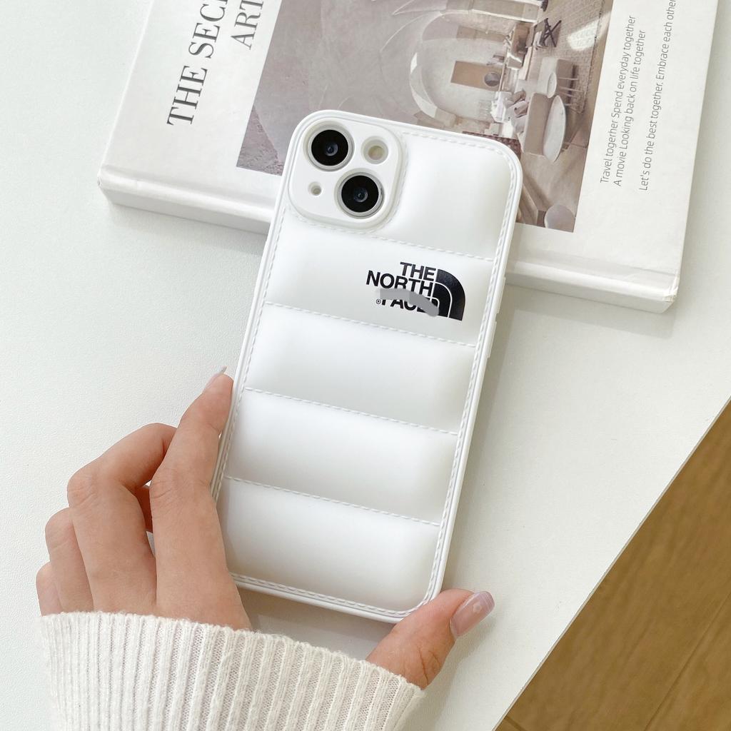 North Puffer Phone Case for iPhone 17 Pro Max Soft Edge Cover Stylish Shockproof for 13 11 16