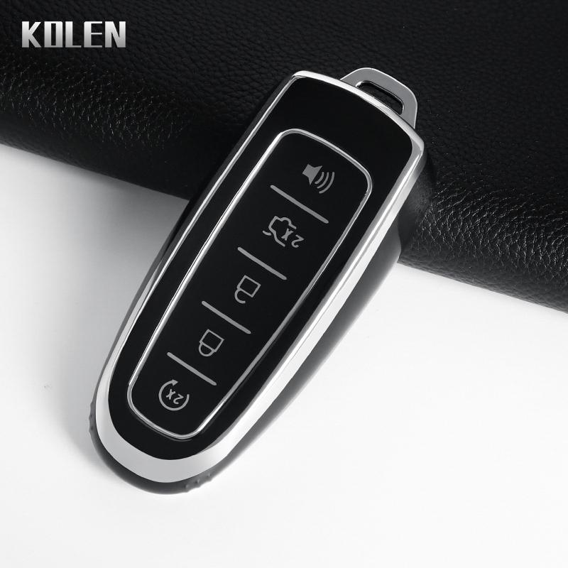 Tpu Car Key Case Cover Shell Fob For Ford Focus Edge Explorer Expedition C-Max Escape Flex Key Protection Accessories Keychain