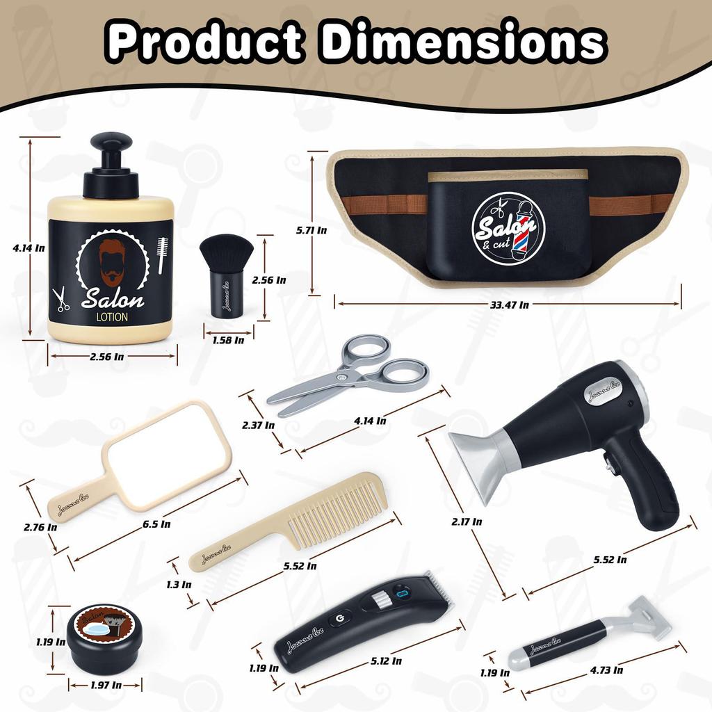 Barber Play Set: Hairdressing and Science Education for Kids - Multifunctional Stylist Simulation Toys