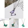 Stylish Titanium Steel Butterfly Crystal Chain Necklace For Women Perfect For Occasion Any