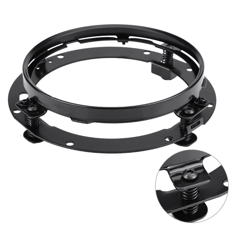 7inch Electroplated Black Headlight Extension Trim Ring Bracket Motorcycle