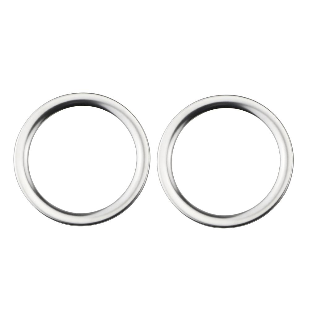 

2 шт. из нержавеющей стали, передняя сторона автомобиля, вентиляционное отверстие для кондиционирования воздуха, накладка, наклейка для Nissan Kicks 2017 - серебряный