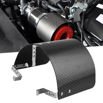 Jeyaic Universal Air Cleaner Heat Shield Cover for Exposed Air Filters, Carbon Fiber Look