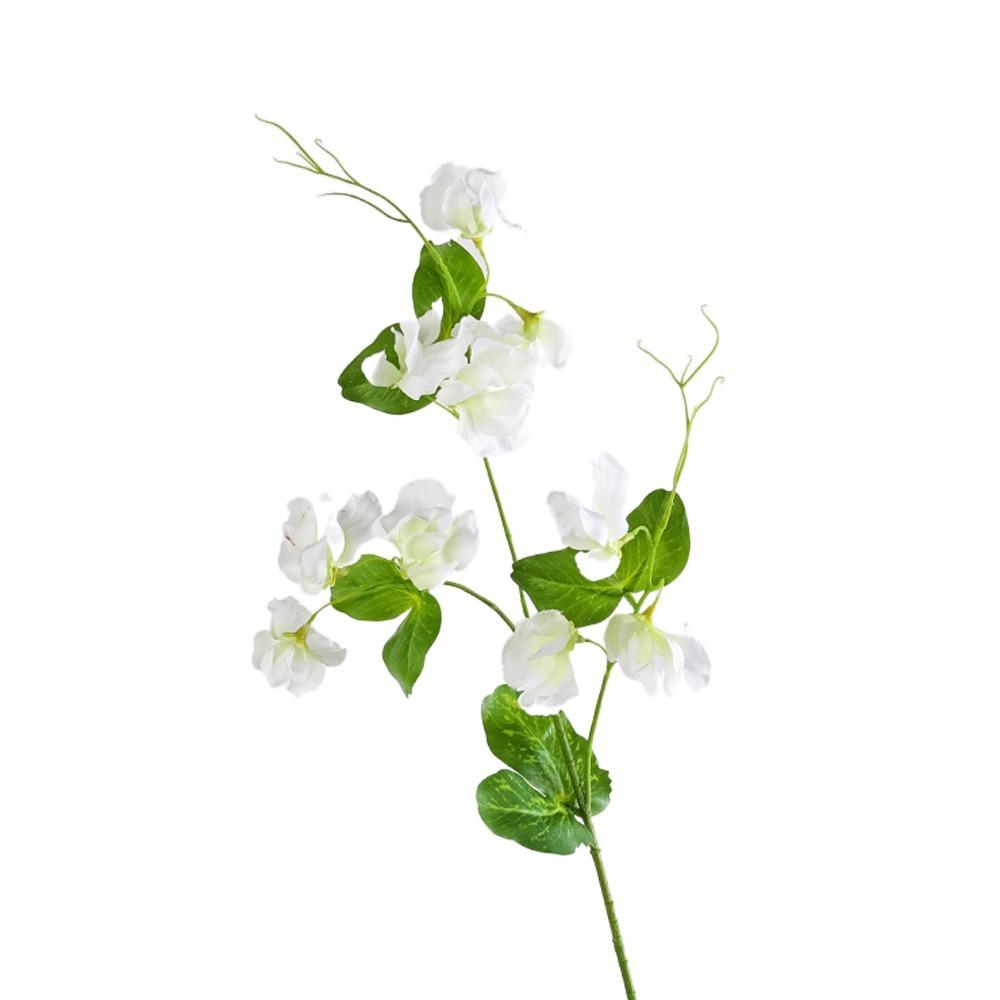 Plastic Artificial Pea Flowers 55cm Fake Flower Silk Pea Blossom Branch  Office Desktop Decoration