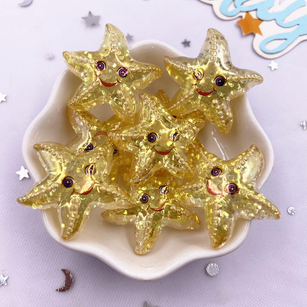 

8 шт. смоляные блестки красочные морские звезды ракушки русалки медузы фигурка плоская задняя часть стразы мультфильм скрапбукинг DIY товары для творчества