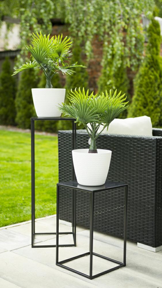 Modern Black 40cm Standing Flower Stand