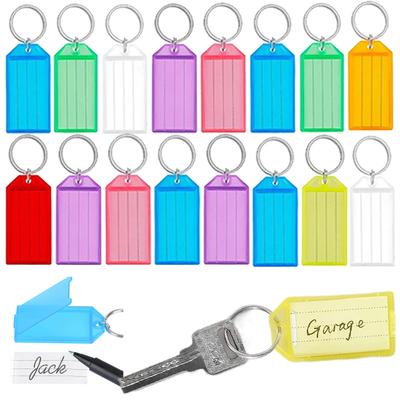 10~100pcs Plastic Keytag Colorful Keychain Pendant Markable Sign Desktop Storage Supplies Key Management for Baggage Tag TMZ