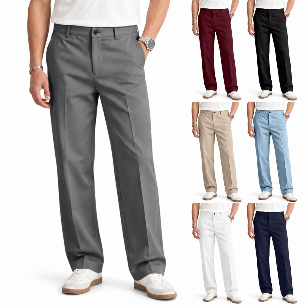 Men's Straight Leg Casual Dress Pants for Spring and Fall Business Casual Everyday Wear