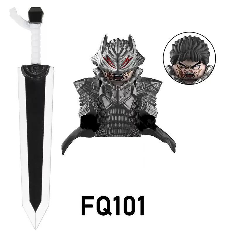 GP103 NEW Medieval Knights Assemble Compatible Bricks Berserk Guts Puzzle Action Figures Model Building Blocks Doll Toy Gifts