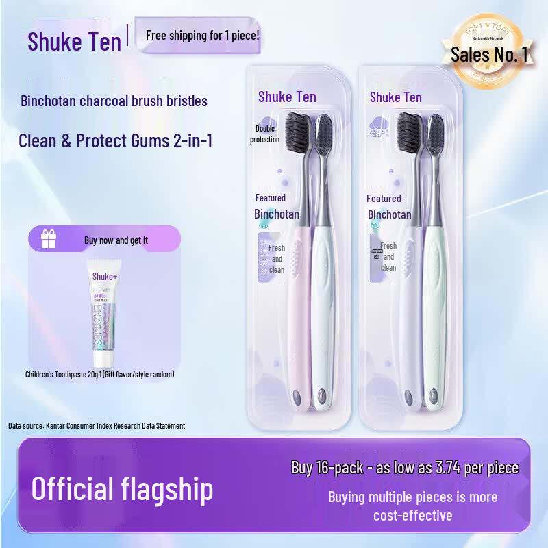 Saky Charcoal Bristle Soft Toothbrush