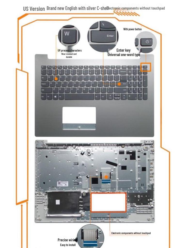 Compatible Keyboard for Lenovo 320-15IKB, 17IKB/ISK, 720S-15IBK, 320S-15IBR, 340C-15