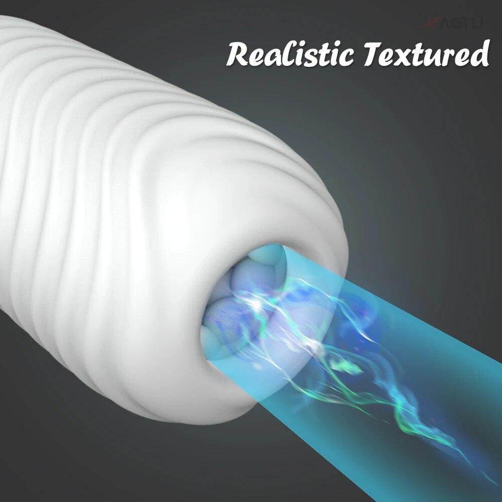 Men's Aircraft Cup Goods Soft Silicone Masturbator for Men Pocket Pussy Waterproof Real Vagina Sex Toy for Men Adult Goods 18+