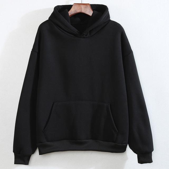 Autumn & Winter Plus Velvet Loose Hooded Sweatshirt