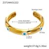 18K Gold-Plated Stainless Steel Geometric Bamboo Joint Multi-Color Cuff Bracelet Set