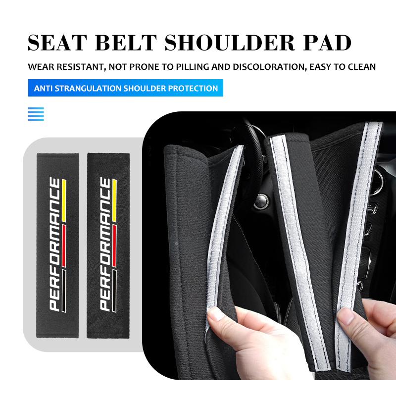 BBKK9 Adjustable Plush Pad Car Seat Safety Belt Cover Shoulder Protect For BMW Performance E91 X5 E70 F11 E30 F31 X3 F25 F32 x7