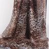 100x150cm 75D Imprimeu Leopard Șifon Material Rochie de Var cu Bretele Protecție Solară Subțire Transparentă Cădere Liberă Material Șifon Fără Șifonare