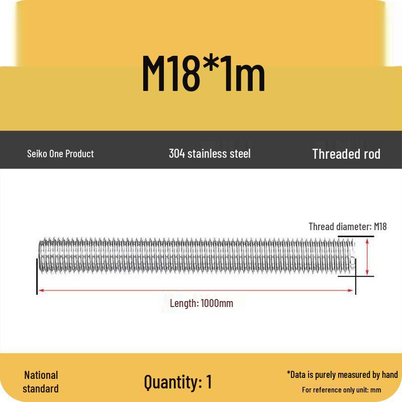 Stainless Steel Full Threaded Rod Bolt M5-M42