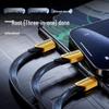 Three-in-One Braided Charging Cable for Apple, Huawei, and TYPE-C Devices - Super Fast Charging