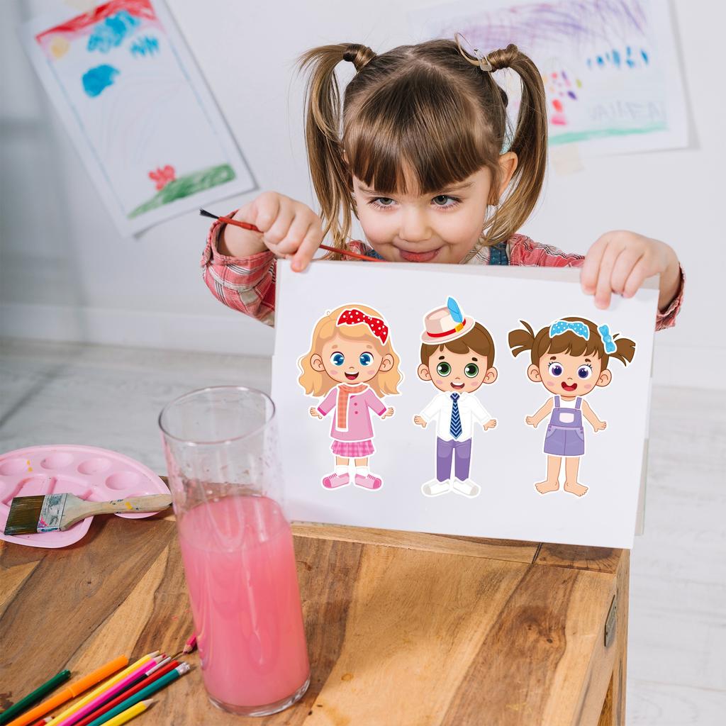 8/16/24 Sheets Make A Face And Dress Up Stickers For DIY Your Own Stickers For Rewards Birthday Gift