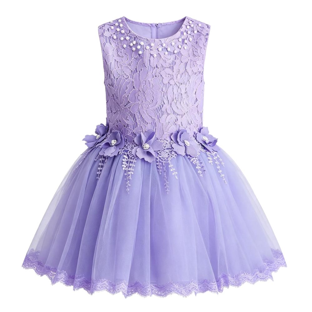 

Girls Princess Dress Summer Party Vest Dress Toddler Performance Costume Kindergarten Stage Outfit Flower Girl Tutu 160 фіолетовий