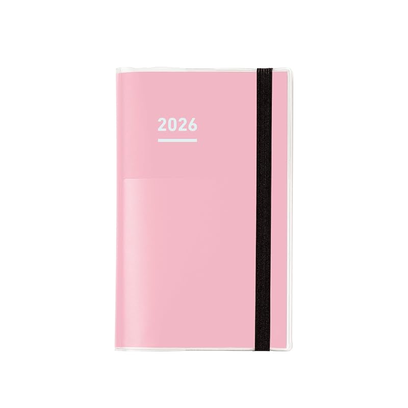 Kokuyo Jibun Techo mini First Kit Planner 2026 Monthly/Weekly B6 Slim Pink Ni-JFM1P-26 (Starts November 2025)