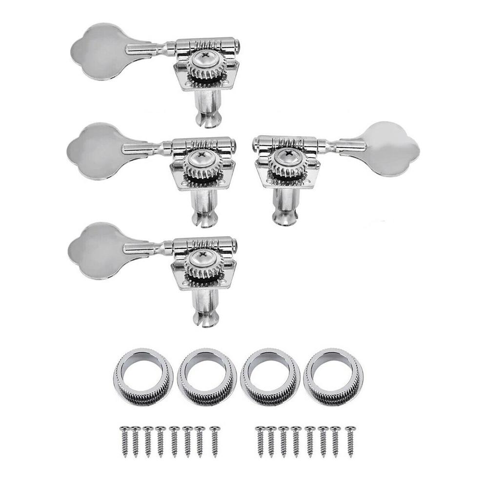 2L2R/4L/4R/1L3R/3L1R Open Gear Bass 4 String Tuners Tuning Pegs Keys Machine Heads For Bass Guitar Chrome Gold Black