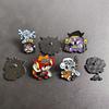 Japanese Anime Inspired Pokemon & One Piece Metal Badge Brooch - Luffy & Gengar Design