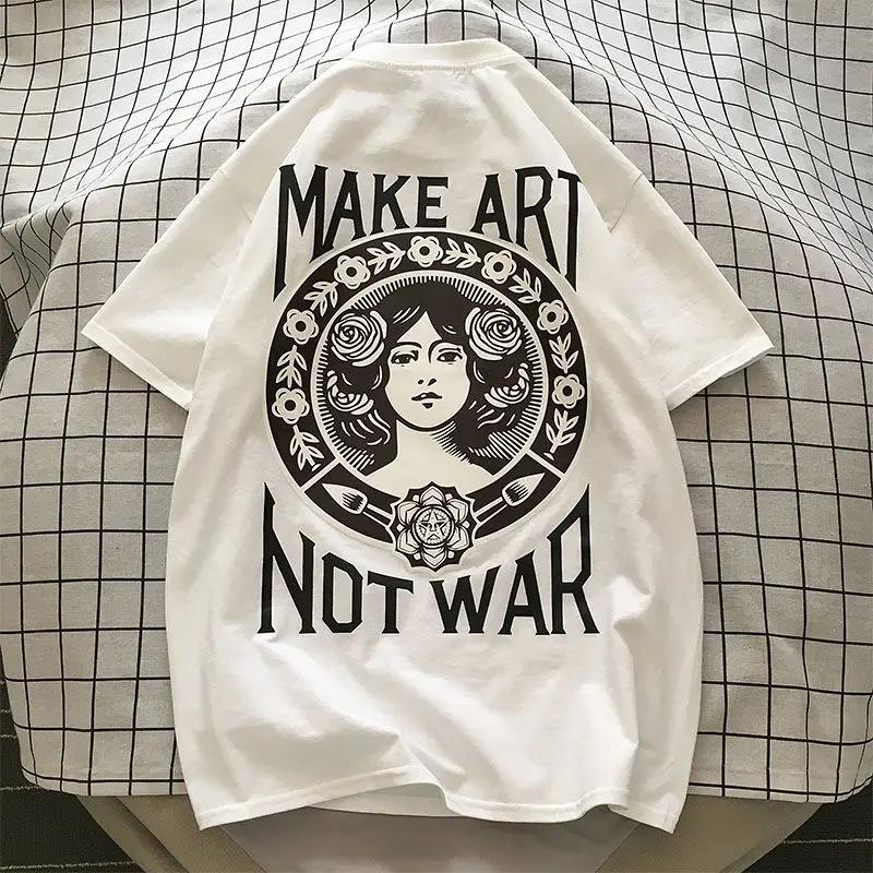 Sommer Mode Schwergewicht Herren Retro Englische Buchstaben 100% Reine Baumwolle Bedruckt Rundhals Hochwertig Lässig Fitness T-Shirt