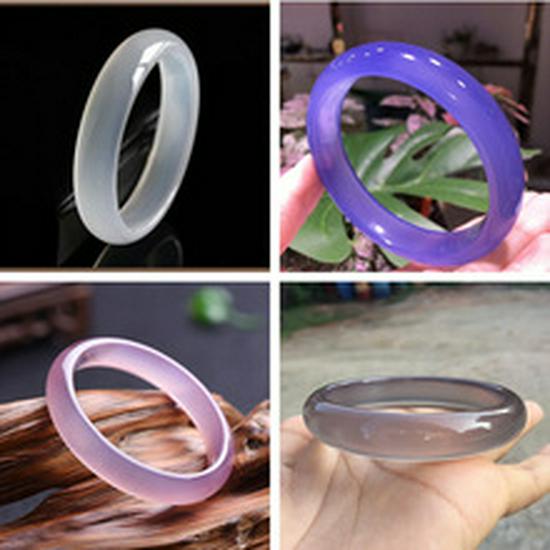 Imperial Green Jade Ladies Bangle - Icy Green Quartzite Jade Bangle
