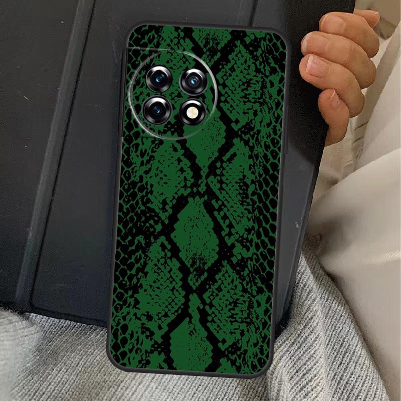 Snake Skin Print Case For OnePlus 15 13T 13 12 11 13R 12R 10R 10T 8T OnePlus Nord 5 CE 3 4 Lite N20 N30 Cover