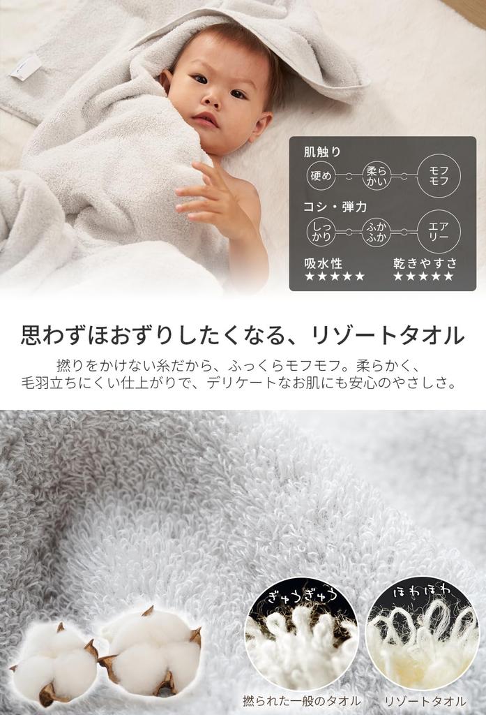 AIFY Resort Set of Yarn Face Perfect for Single Living and New Silver Gray Towels, 4, No-Twist Towels, 100% Cotton, Fluffy, Thick, Quick-Drying,