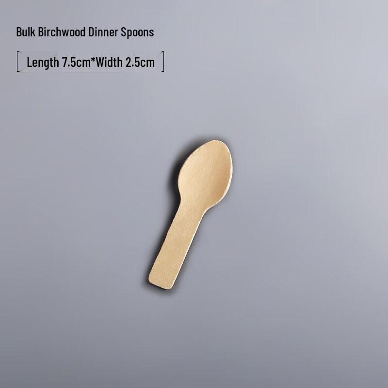 Eco-Friendly Small Wooden Dessert Spoons