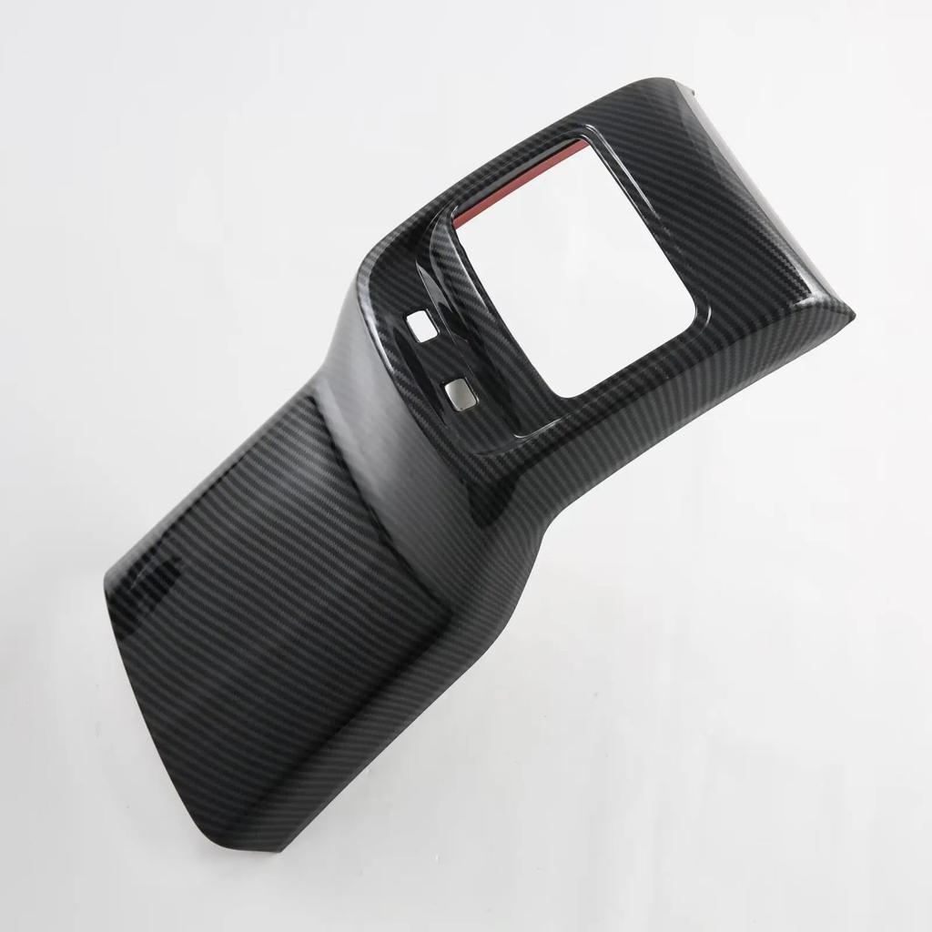 For MG ZS 2018      2024 ABS Carbon Front Conditioner Air Outlet Trim Rear Vent Frame Cover Car Accessories